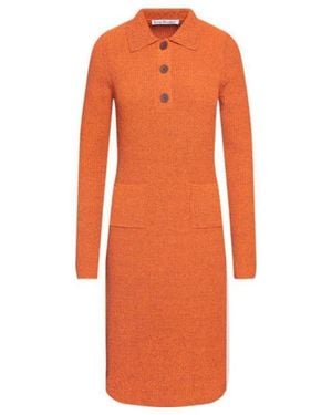 Acne Studios Polo Neck Dress - Orange