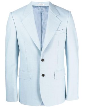McQueen Long-Sleeved Tailored Blazer - Blue