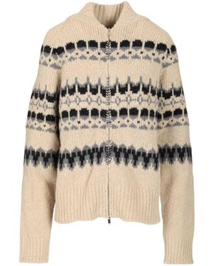 Barena Zipped Cardigan - Natural