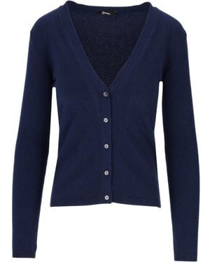 Lela Rose V-Neck Cardigan - Blue