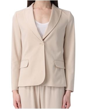 Weekend by Maxmara Notched-Lapel Blazer - Natural