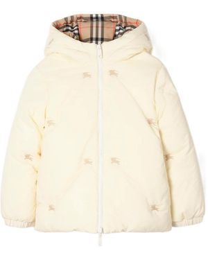 Burberry Reversible Check Puffer Jacket - Natural