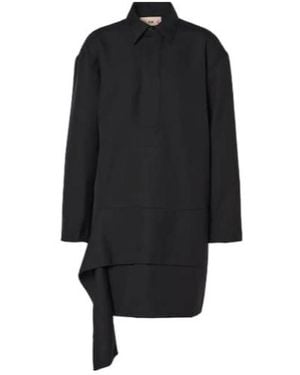 Plan C Wool-Blend Minidress - Black