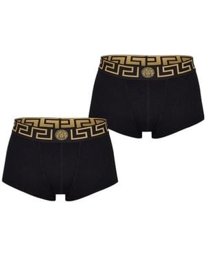 Versace Logo Briefs Two-Pack - Black