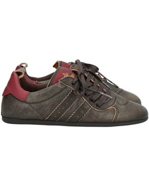 Vivienne Westwood Drunken Lace-Up Low-Top Trainers - Brown