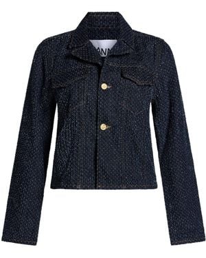 Ganni Denim Jackets - Blue