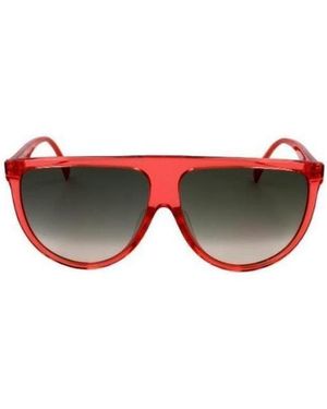 Celine Logo Logo Sunglasses - Red