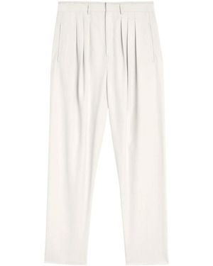 Lemaire Pleated Wide-Leg Pants - White