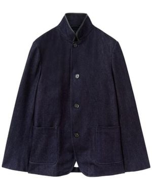 Loro Piana Long Sleeved Button-Up Jacket - Blue