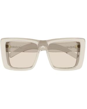 Saint Laurent Sl 900 Howl Rectangular Sunglasses - White