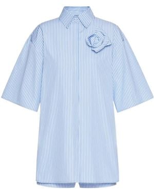 Valentino Classic Stripe Popeline Jumpsuit - Blue