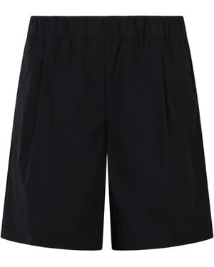 Herno Elasticated Waistband Bermuda Shorts - Black