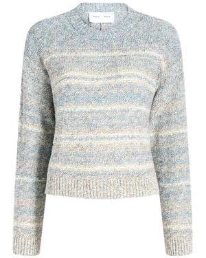 Proenza Schouler Ivara Striped Crew-Neck Sweater - Blue