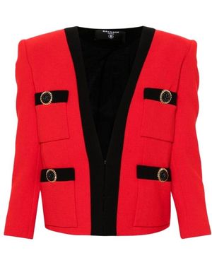 Balmain Jackets - Red