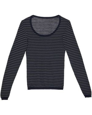 Paloma Wool Long-Sleeved Striped Knit Top - Blue