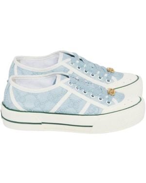 Gucci Lace-Up Low-Top Casual Shoes - Blue