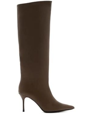 STAUD 80Mm Pointed-Toe Leather Boots - Brown