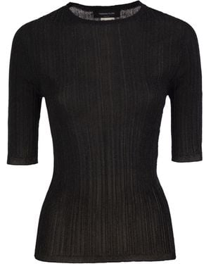 Fabiana Filippi Crew-Neck Knit Top - Black