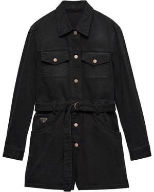 Prada Short Denim Jumpsuit - Black