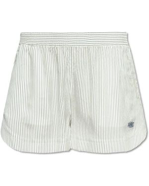 Stella McCartney Striped Silk Shorts - White
