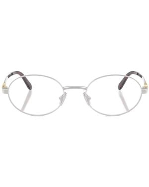 Miu Miu Eyewear Oval Frame Glasses - White