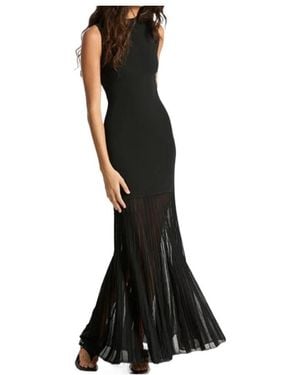 Michael Kors Mock-Neck Midi Dress - Black