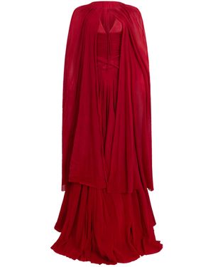 Philosophy Di Lorenzo Serafini Cape Maxi Dress - Red