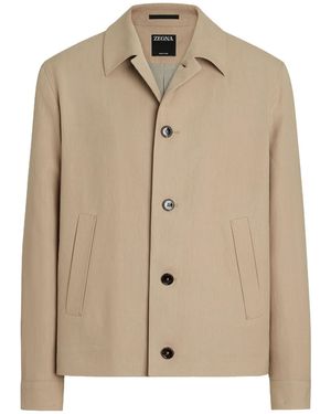 ZEGNA Long Sleeve Casual Jacket - Natural