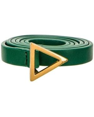 Bottega Veneta Triangle Buckle Thin Belt - Green