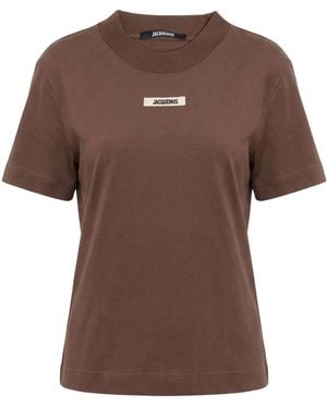 Jacquemus Stretchy Fabric T-Shirts - Brown