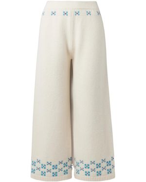 Calle Del Mar Wide-Leg Casual Trousers - White