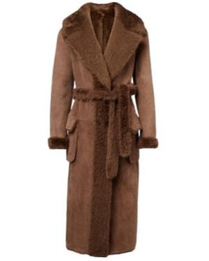 Ralph Lauren Wilmer Reversible Shearling Coat - Brown