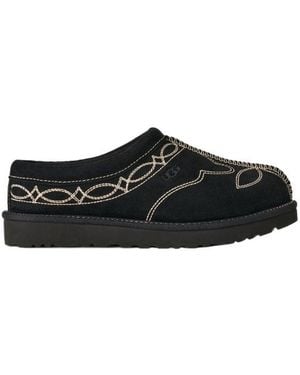 UGG Tasman Western Round-Toe Slippers - Black