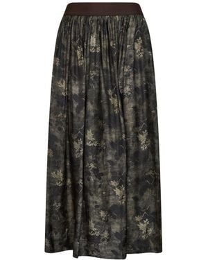 Uma Wang Patterned Skirt - Black