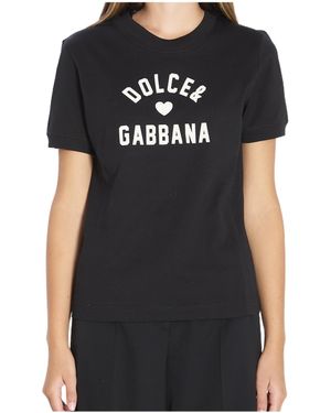 Dolce & Gabbana T-Shirt With Logo - Black
