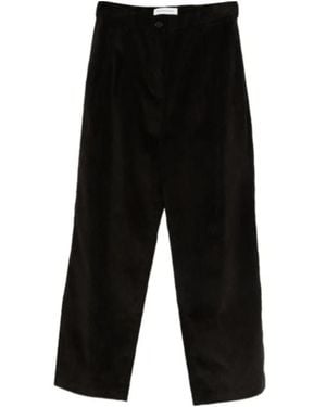Frankie Shop Corduroy Straight-Leg Pants - Black