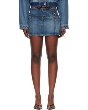 Coperni Yoke Denim Miniskirt - Blue