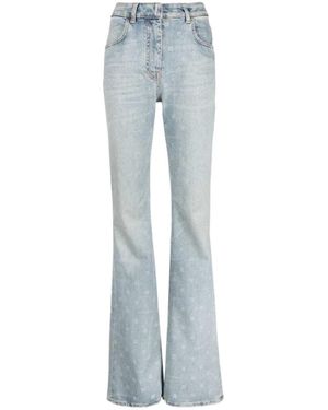 Givenchy Logo Detailed Flared Jeans - Blue