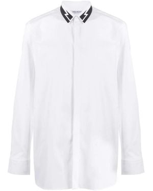 Neil Barrett Lightning Print Lapel Shirt - White