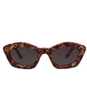 Marni Multicolored Cat-Eye Sunglasses - Brown