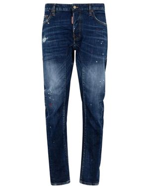 DSquared² Biker Distressed Jeans - Blue