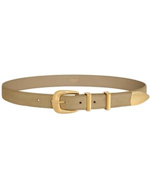 Celine Western Belt 25Mm - Metallic