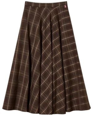 Twinset Plaid Skirt - Brown