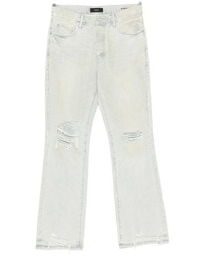 Purple Brand Pinstripe Ripped Jeans - White