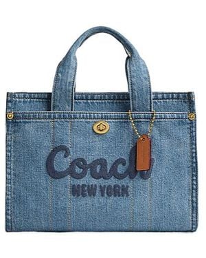 COACH Logo-Embroidered Tote Bag - Blue