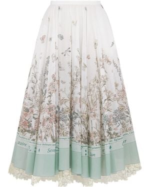 Dior Mid-Length Flared Skirt - White
