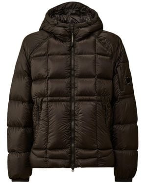 C.P. Company Lightweight Matte Micro-Ripstop Down Jacket With Adjustable Hood - Black