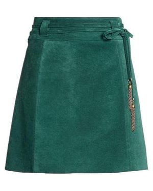 Chloé Full-Skirt Suede Dress - Green