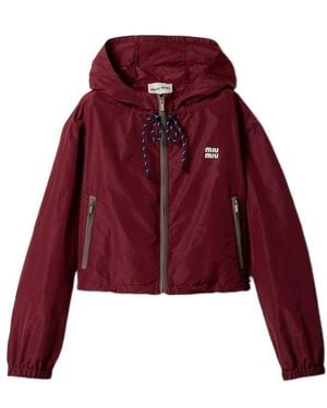 Miu Miu Technical Hooded Jacket - Red