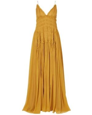 Ulla Johnson Backless V-Neck Dress - Yellow